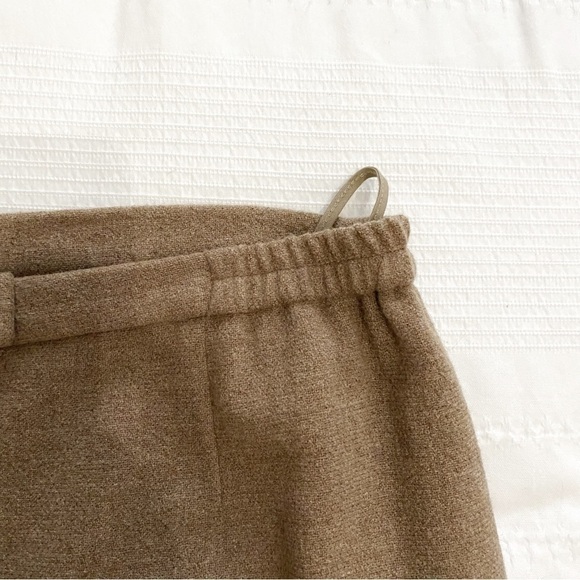 𝅺RHAPSODIE DE WEINBERG BEIGE BROWN WOOL CASHMERE BLEND MAXI SKIRT - 46IT (L) - Picture 8 of 12
